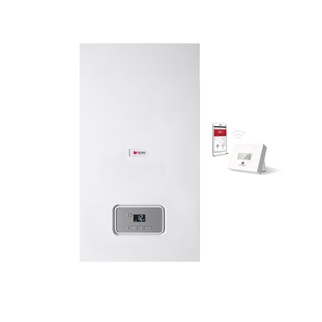 caldaia hermann saunier duval micra 4 condensing 25 kw wi fi metano completa di kit per scarico fumi con wi fi migo new erp