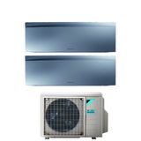 climatizzatore condizionatore daikin bluevolution dual split inverter serie emura silver iii 9_9 con 2mxm40n r 32 wi fi integrato 9000_9000 colore argento garanzia italiana