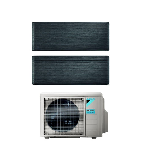climatizzatore condizionatore daikin bluevolution dual split inverter serie stylish real blackwood 9_9 con 2mxm40m n r 32 wi fi integrato 9000_9000 colore legno nero garanzia italiana