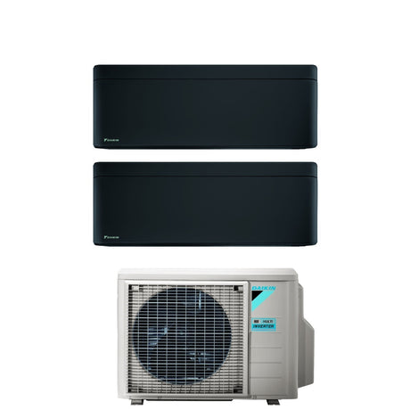 climatizzatore condizionatore daikin bluevolution dual split inverter serie stylish total black 7_12 con 2mxm40m n r 32 wi fi integrato 7000_12000 colore nero garanzia italiana