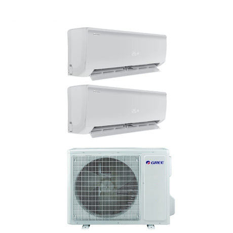 climatizzatore condizionatore gree dual split inverter serie bora plus 9_12 con gwhd 14 nk6oo r 32 wi fi optional 9000_12000