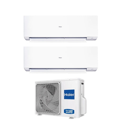 climatizzatore condizionatore haier dual split inverter serie expert 9_18 con 3u70s2sr5fa r 32 wi fi integrato 9000_18000