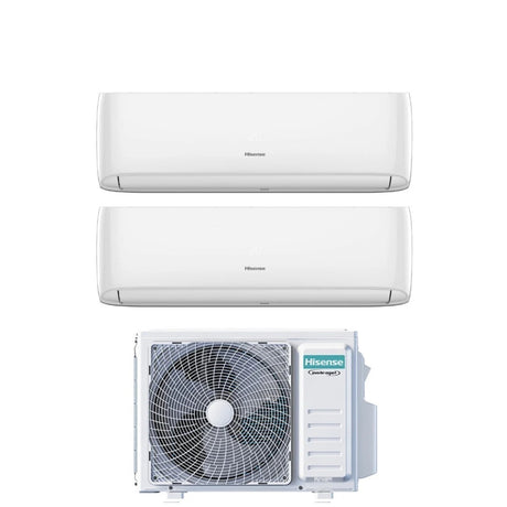 climatizzatore condizionatore hisense dual split inverter serie hi comfort 7_12 con 2amw52u4rxc r 32 wi fi integrato 7000_12000 novita