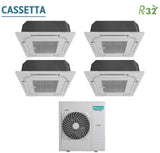 climatizzatore condizionatore hisense quadri split a cassetta 9_9_9_9 con 5amw125u4rta r 32 9000_9000_9000_9000 con telecomando di serie e pannello incluso