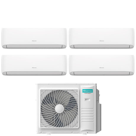 climatizzatore condizionatore hisense quadri split inverter serie hi comfort 7_7_7_12 con 4amw81u4raa r 32 wi fi integrato 7000_7000_7000_12000 novita
