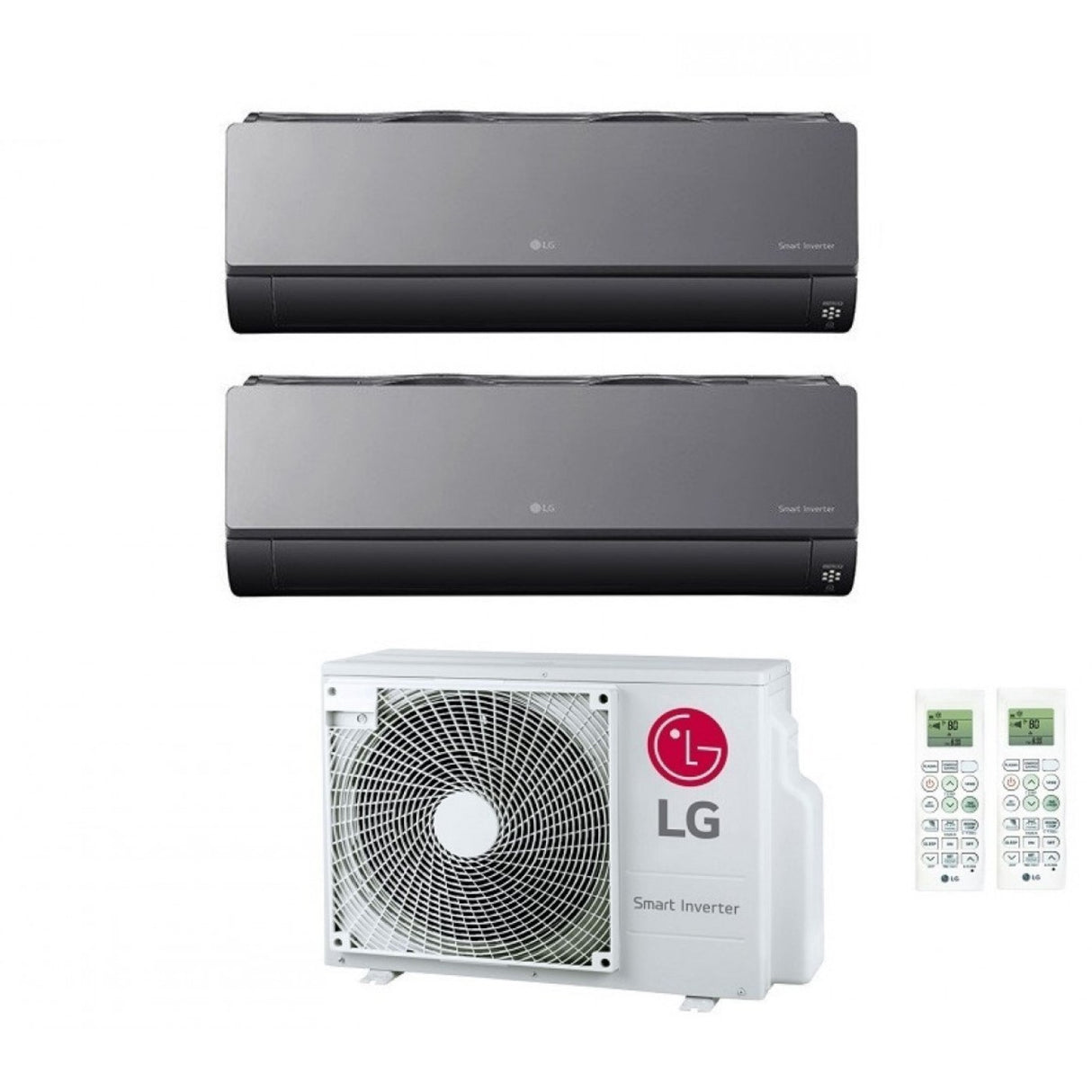 climatizzatore condizionatore lg dual split inverter serie artcool 9_12 con mu2r15 ul0 r 32 9000_12000 wi fi integrato