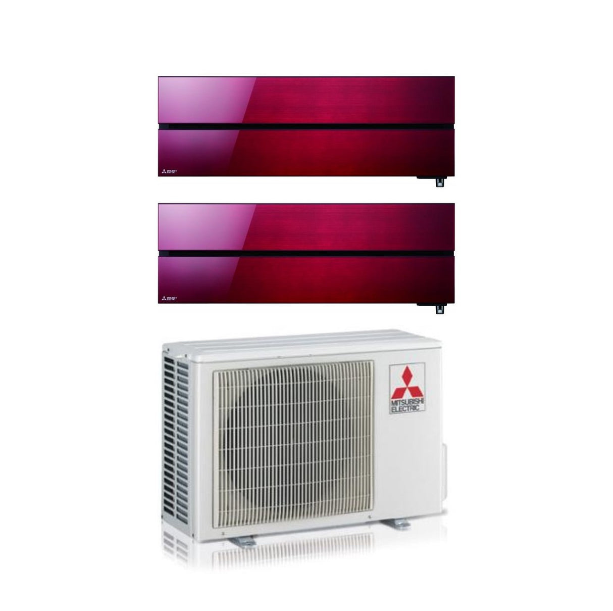 climatizzatore condizionatore mitsubishi electric dual split inverter serie kirigamine style msz ln 9_12 con mxz 2f53vf ruby red wi fi r 32 9000_12000 rosso new 2018
