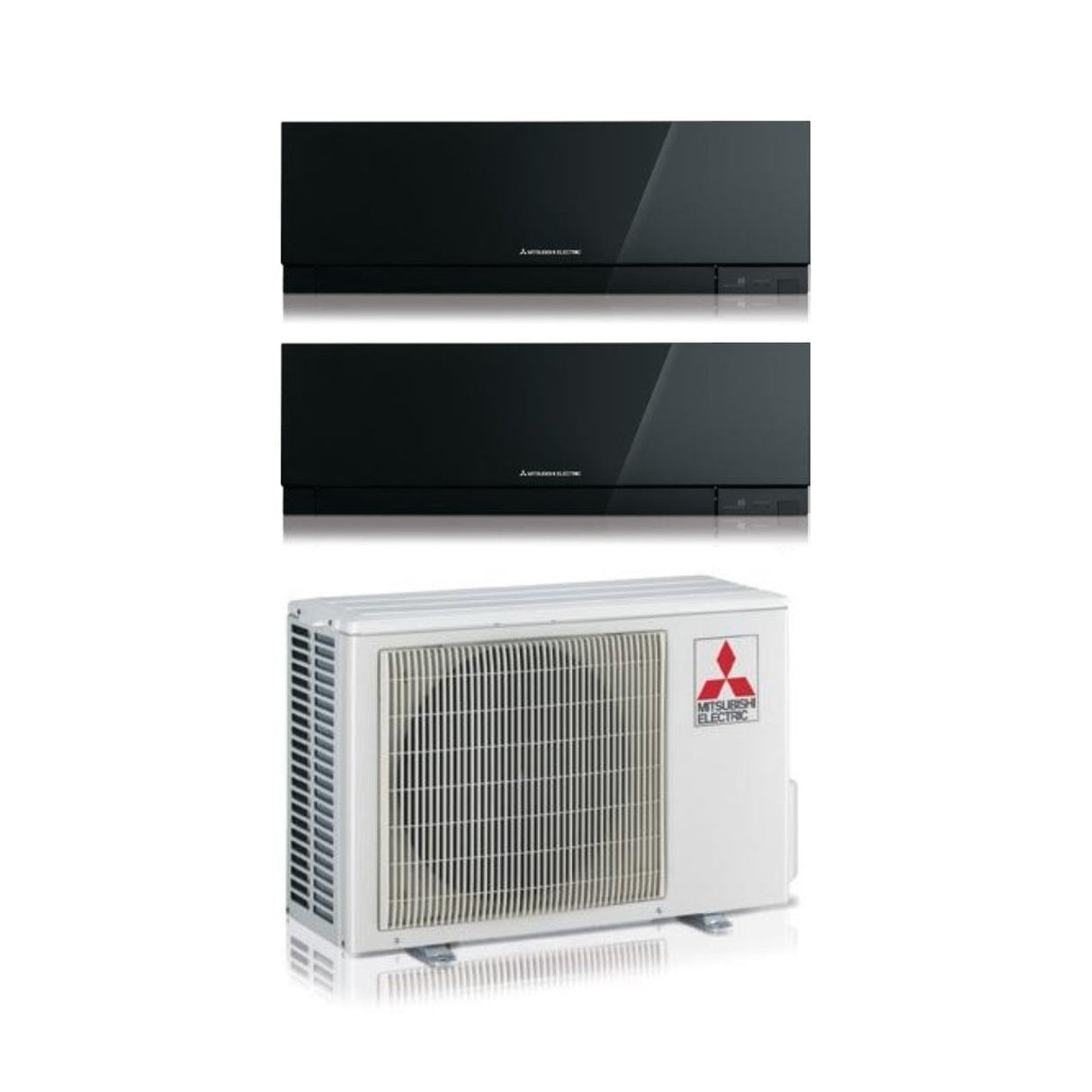 climatizzatore condizionatore mitsubishi electric dual split inverter serie kirigamine zen black msz ef 9_9 con mxz 2f53vf black r 32 wi fi integrato colore nero 9000_9000