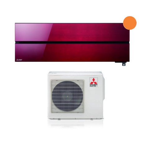 climatizzatore condizionatore mitsubishi electric inverter serie kirigamine style 18000 btu msz ln50vgr ruby red wi fi r 32 classe a___ rosso new 2018