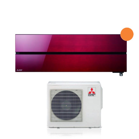 climatizzatore condizionatore mitsubishi electric inverter serie kirigamine style 9000 btu msz ln25vgr ruby red wi fi r 32 classe a___ rosso new 2018