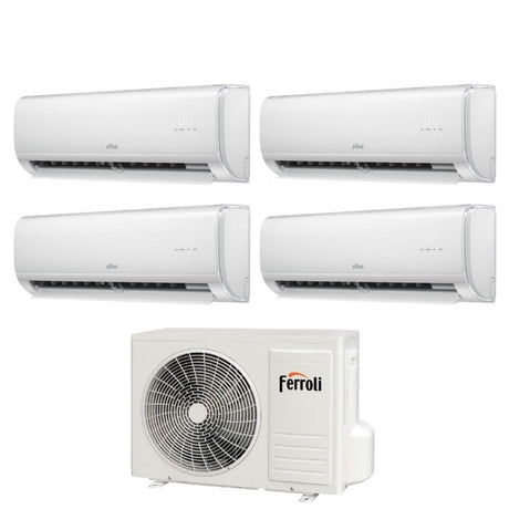 climatizzatore condizionatore quadri split inverter ferroli giada m 9000_9000_9000_12000 btu con 28 4 wi fi integrato alexa e google home 9_9_9_12 novita