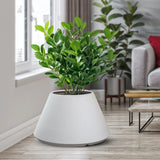 divina garden vaso in resina da esterno interno per piante tondo conico design d 60x35h stromboli bianco ean 8056157808909