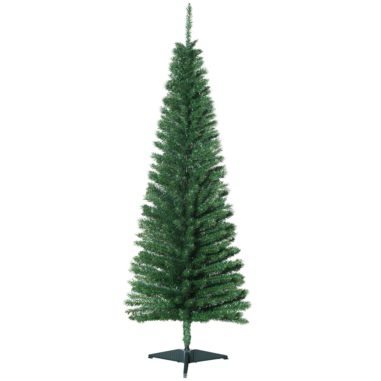 easycomfort easycomfort albero di natale artificiale 150 cm con rami realistici albero di natale alto e stretto con base in plastica verde