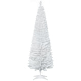 easycomfort easycomfort albero di natale artificiale 180 cm con rami realistici albero di natale alto e stretto con base in plastica bianco