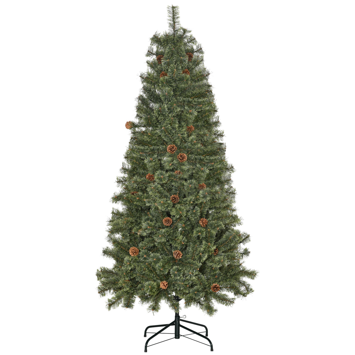 immagine-1-easycomfort-easycomfort-albero-di-natale-da-180cm-con-pigne-decorative-base-in-metallo-e-450-rami-per-interni-verde