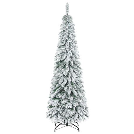 easycomfort easycomfort albero di natale innevato 180cm con 523 rami e base in acciaio per interni