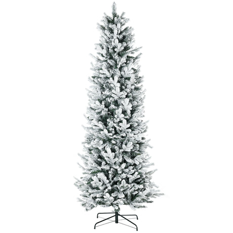 easycomfort easycomfort albero di natale innevato 225cm con 988 rami e base in acciaio per interni con apertura automatica