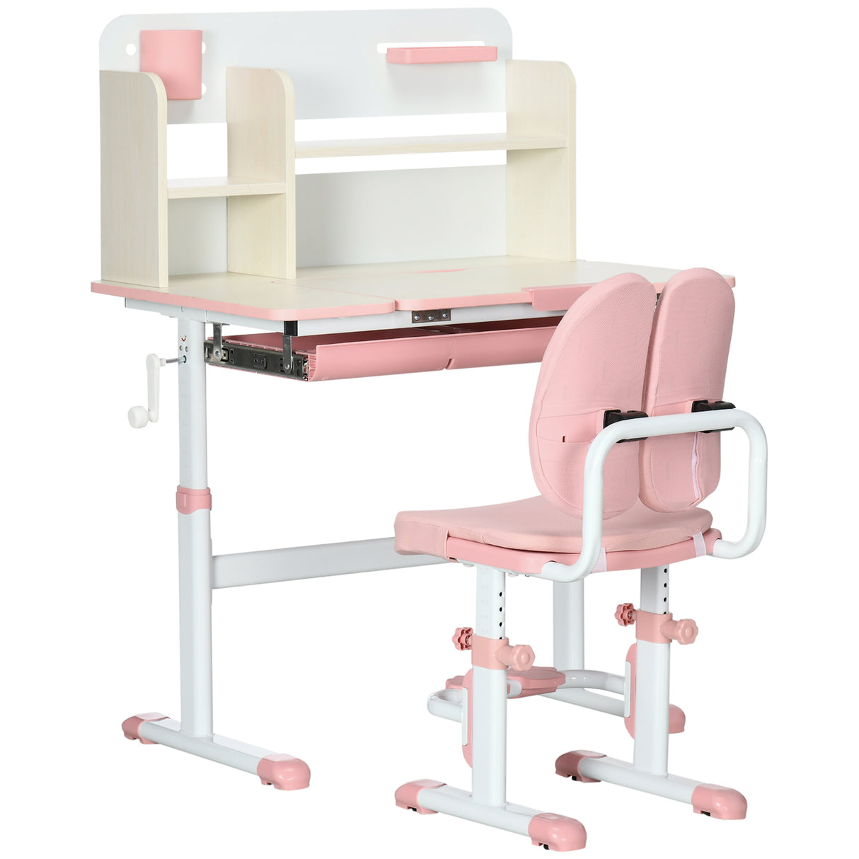 immagine-1-easycomfort-easycomfort-banco-scuola-con-sedia-per-bambini-3-12-anni-altezza-regolabile-e-piano-inclinabile-rosa