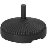 easycomfort easycomfort base per ombrellone 3 m max riempibile con acqua o sabbia in hdpe nero 55x30 cm