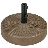 easycomfort easycomfort base per ombrellone con 2 manopole incorporate in hdpe e acciaio 51x36 cm marrone e nero