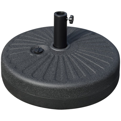 easycomfort easycomfort base per ombrellone da giardino con palo centrale 3 8cm e 4 8cm hdpe nero