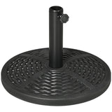 easycomfort easycomfort base per ombrellone da giardino rotonda effetto rattan 45cm peso da 9 5kg nero