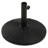 easycomfort easycomfort base per ombrellone rotonda effetto rattan da 12 5kg supporto per pali da 38mm e 48mm 44 5 cm nero