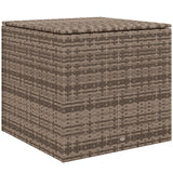 easycomfort easycomfort baule da esterno in rattan pe e acciaio con fodera interna 75x75x70 cm nero e color sabbia