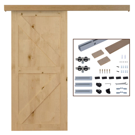 easycomfort easycomfort binario con kit di accessori per porte scorrevoli in stile rustico in legno