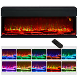 easycomfort easycomfort camino elettrico da incasso e parete 1800w con fiamme colorate led regolabili temperatura fino 40c nero