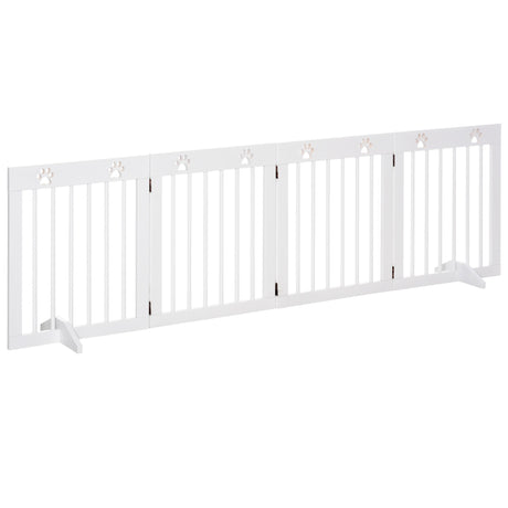 immagine-1-easycomfort-easycomfort-cancellino-per-cani-estensibile-e-pieghevole-a-4-sezioni-cancelletto-di-sicurezza-in-legno-di-pino-204x30x61cm-bianco