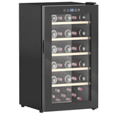 easycomfort easycomfort cantinetta vino frigo per 41 bottiglie capacita 91l controllo temperatura e ripiani in legno nero