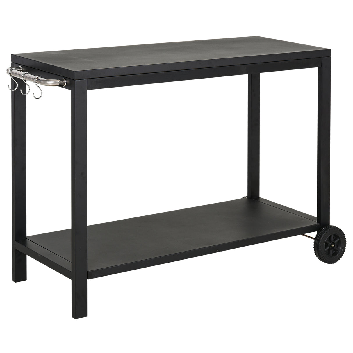 immagine-1-easycomfort-easycomfort-carrello-da-cucina-a-2-livelli-con-maniglie-e-ganci-laterali-in-acciaio-128x46-5x86-5-cm-nero