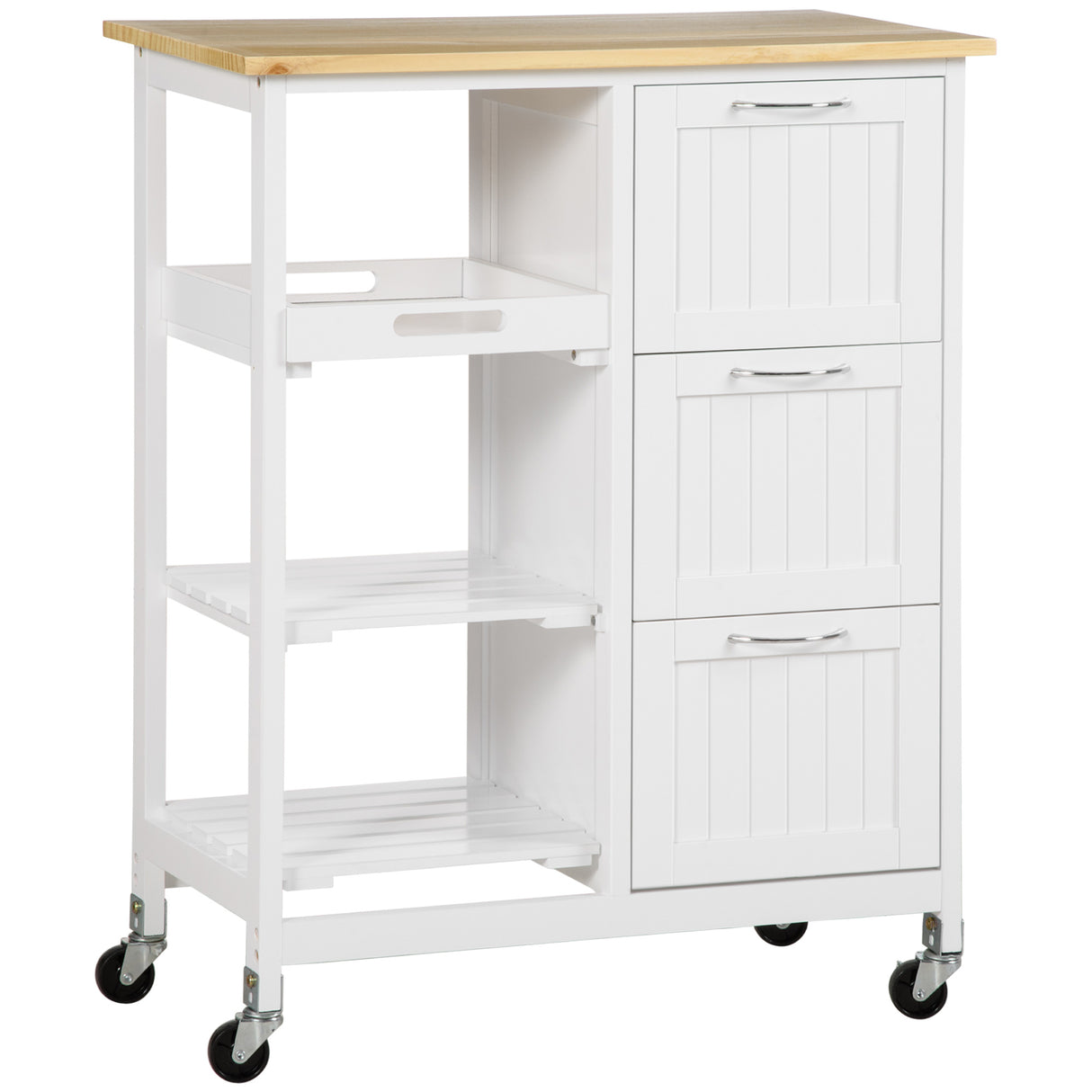 immagine-1-easycomfort-easycomfort-carrello-da-cucina-con-3-cassetti-2-ripiani-aperti-e-vassoio-rimovibile-in-mdf-e-legno-di-pino-67x37x87-cm