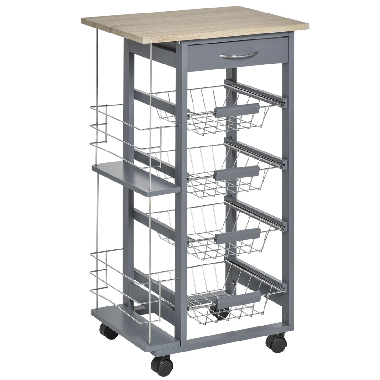 immagine-1-easycomfort-easycomfort-carrello-da-cucina-in-grigio-scuro-con-1-cassetto-e-4-cestelli-metallici