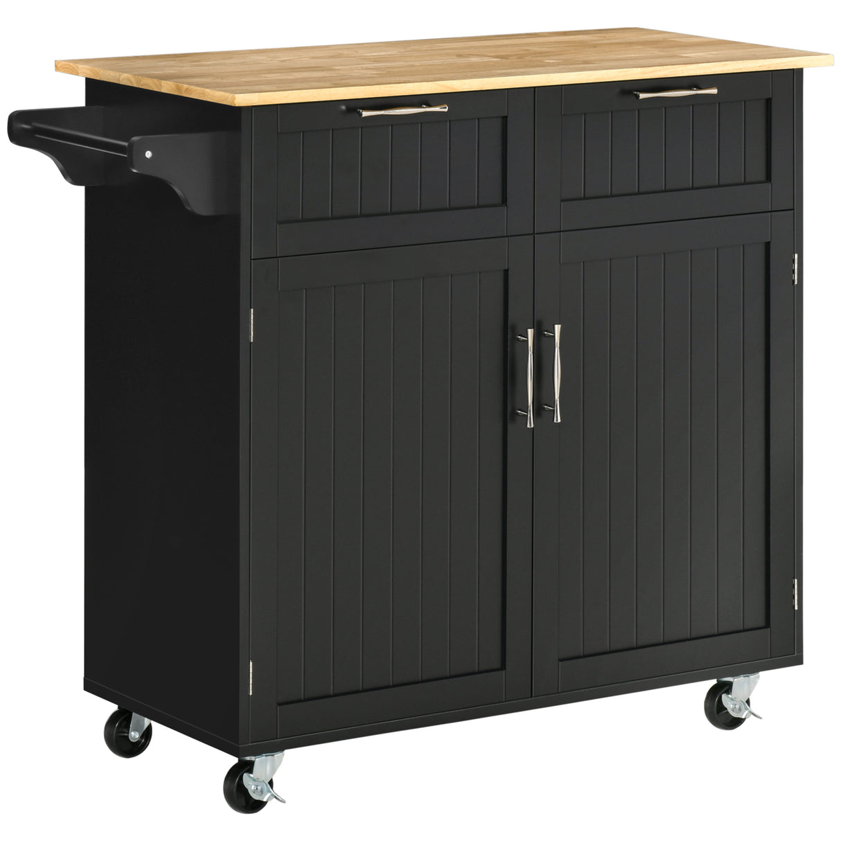 immagine-1-easycomfort-easycomfort-carrello-da-cucina-multiuso-in-legno-con-2-cassetti-armadietto-e-4-ruote-104x46x91cm-nero