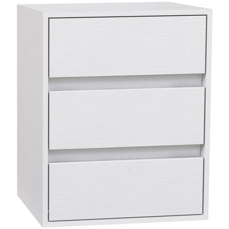 easycomfort easycomfort cassettiera 3 cassetti moderna in legno bianco 40x30x50 5 cm