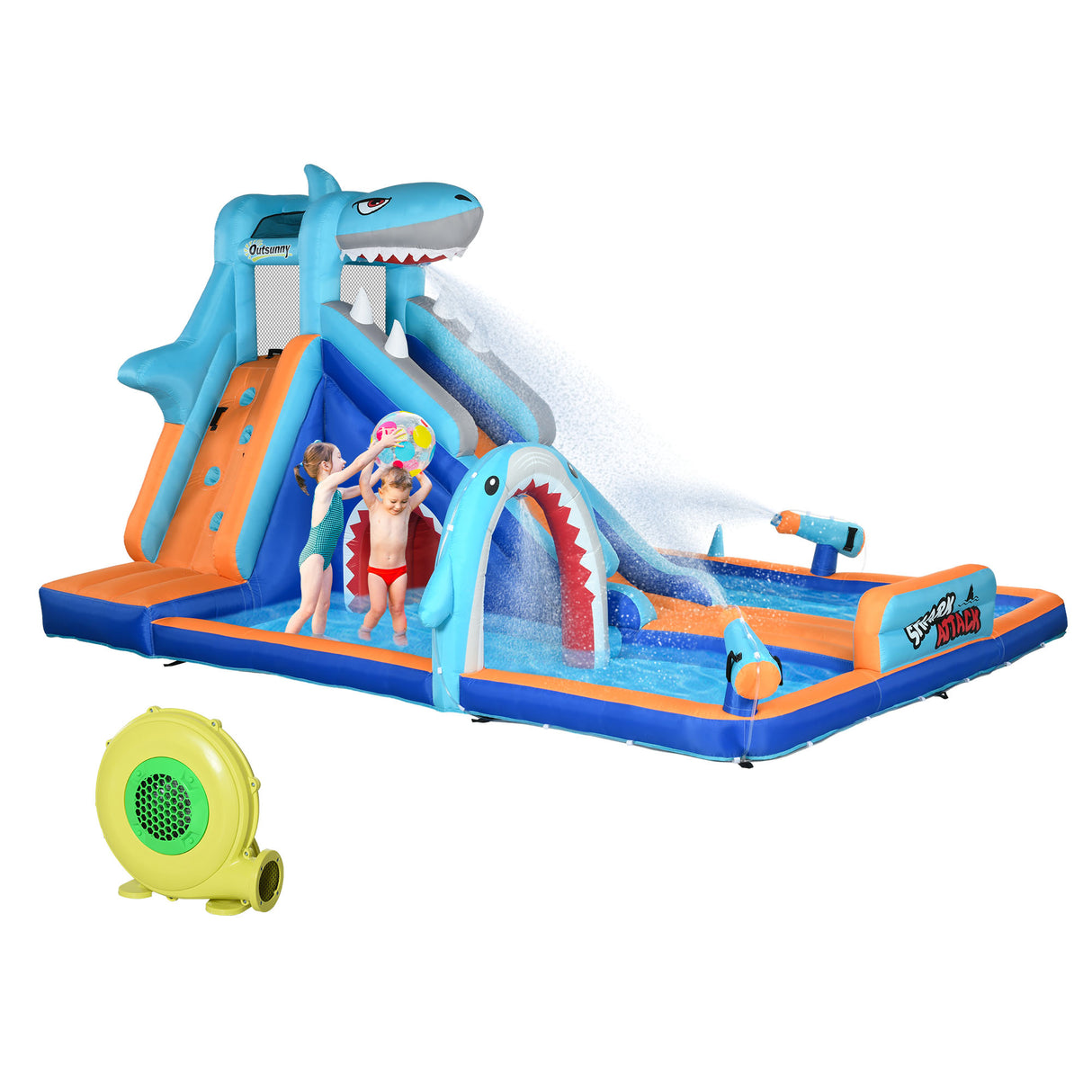 easycomfort easycomfort castello gonfiabile per bambini 3 8 anni con gonfiatore scivolo piscina e parete da arrampicata