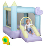 easycomfort easycomfort castello gonfiabile per bambini 3 8 anni con soffiatore scivolo e area di salto picchetti e borsa