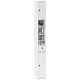 easycomfort easycomfort colonna bagno salvaspazio con 2 armadietti 3 ripiani aperti e cassetto in legno 20x20x178 cm bianco
