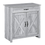 easycomfort easycomfort credenza cucina country con armadietto a 2 ante e cassetto 80x39 7x80cm grigio