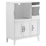 easycomfort easycomfort credenza cucina salvaspazio con 2 armadietti e 2 ripiani estraibili in legno 84x39x109 cm bianco
