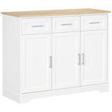 easycomfort easycomfort credenza moderna a 3 cassetti e 3 ante in mdf e truciolato con ripiano regolabile 101x39x82 cm bianco
