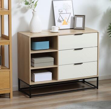 immagine-1-easycomfort-easycomfort-credenza-moderna-a-base-rialzata-con-3-cassetti-e-3-ripiani-aperti-in-mdf-truciolato-e-acciaio-100x40x79-5-cm