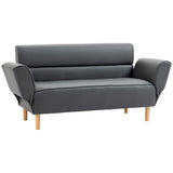 easycomfort easycomfort divano 2 posti convertibile in divano letto singolo con braccioli regolabili 164x71x75cm