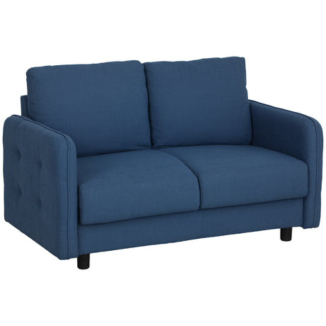 easycomfort easycomfort divano 2 posti moderno in velluto con cuscini sfoderabili e molle a s 136x75x84 cm blu