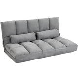easycomfort easycomfort divano da terra pieghevole a lettino schienale reclinabile su 7 livelli e cuscini divano moderno per tv giochi lettura yoga ufficio 130x73x60 cm grigio chiaro ean 8055776914688