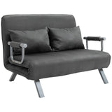 easycomfort easycomfort divano letto 2 posti in similpelle e acciaio con seduta regolabile in 5 posizioni 105x80x78 cm grigio