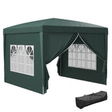 easycomfort easycomfort gazebo 3x3 m da giardino impermeabile in acciaio con copertura in tessuto oxford verde