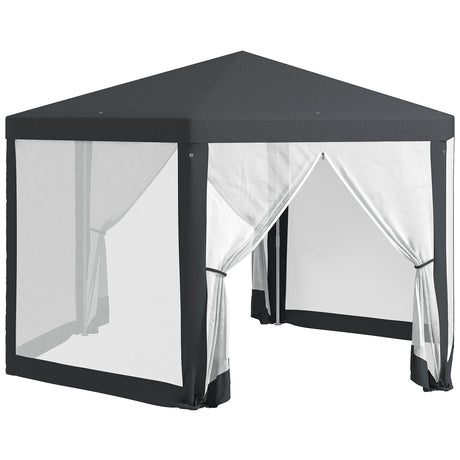 easycomfort easycomfort gazebo da giardino esagonale con doppio ingresso in metallo e poliestere 3 94x3 94x2 5 m grigio